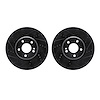 8002-63034 Drilled/Slotted Brake Rotors [Black], Fits Select Mercedes-Benz, Position: Front - image 1