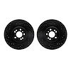8002-63063 Drilled/Slotted Brake Rotors [Black], 2006-2012 Mercedes-Benz, Position: Front - image 1