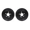 8002-63072 Drilled/Slotted Brake Rotors [Black], 1998-2005 Mercedes-Benz, Position: Front - image 1