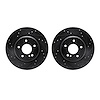 8002-63081 Drilled/Slotted Brake Rotors [Black], 1998-2009 Multiple Makes/Models, Position: Rear - image 1