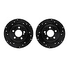 8002-63085 Drilled/Slotted Brake Rotors [Black], 2014-2020 Multiple Makes/Models, Position: Rear - image 1