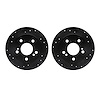 8002-63086 Drilled/Slotted Brake Rotors [Black], 1984-1995 Mercedes-Benz, Position: Rear - image 1
