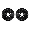 8002-63092 Drilled/Slotted Brake Rotors [Black], 1992-1999 Mercedes-Benz, Position: Rear - image 1