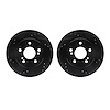 8002-63093 Drilled/Slotted Brake Rotors [Black], 1992-1994 Mercedes-Benz, Position: Rear - image 1