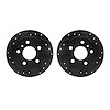 8002-63096 Drilled/Slotted Brake Rotors [Black], 2006-2011 Mercedes-Benz, Position: Rear - image 1
