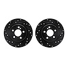 8002-63097 Drilled/Slotted Brake Rotors [Black], 2008-2015 Mercedes-Benz, Position: Rear - image 1