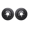 8002-63098 Drilled/Slotted Brake Rotors [Black], 2015-2021 Mercedes-Benz, Position: Rear - image 1