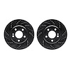 8002-63102 Drilled/Slotted Brake Rotors [Black], Fits Select Mercedes-Benz, Position: Rear - image 1