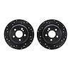 8002-63107 Drilled/Slotted Brake Rotors [Black], 2003-2006 Mercedes-Benz, Position: Rear - image 1