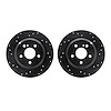 8002-63110 Drilled/Slotted Brake Rotors [Black], 2007-2013 Mercedes-Benz, Position: Rear - image 1