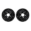 8002-63120 Drilled/Slotted Brake Rotors [Black], 2003-2016 Mercedes-Benz, Position: Rear - image 1