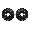 8002-63121 Drilled/Slotted Brake Rotors [Black], 1998-2003 Mercedes-Benz, Position: Rear - image 1