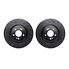 8002-63129 Drilled/Slotted Brake Rotors [Black], 2014-2021 Mercedes-Benz, Position: Rear - image 1