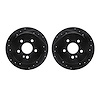 8002-63132 Drilled/Slotted Brake Rotors [Black], 1998-2005 Mercedes-Benz, Position: Rear - image 1
