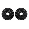 8002-63133 Drilled/Slotted Brake Rotors [Black], 2006-2012 Mercedes-Benz, Position: Rear - image 1