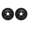 8002-63134 Drilled/Slotted Brake Rotors [Black], 2000-2005 Mercedes-Benz, Position: Rear - image 1