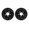 8002-63137 Drilled/Slotted Brake Rotors [Black], 1996-1998 Mercedes-Benz, Position: Rear - image 1