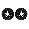8002-65000 Drilled/Slotted Brake Rotors [Black], 2003-2011 GM, Position: Front - image 1