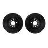 8002-65005 Drilled/Slotted Brake Rotors [Black], 2008-2011 GM, Position: Front - image 1