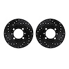 8002-65008 Drilled/Slotted Brake Rotors [Black], 1981-1987 GM, Position: Front - image 1