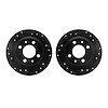 8002-65022 Drilled/Slotted Brake Rotors [Black], 1986-1998 GM, Position: Rear - image 1