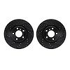 8002-67001 Drilled/Slotted Brake Rotors [Black], Fits Select Infiniti/Nissan, Position: Front - image 1