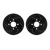 8002-67003 Drilled/Slotted Brake Rotors [Black], 1993-2006 Infiniti/Nissan, Position: Front - image 1
