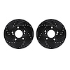 8002-67004 Drilled/Slotted Brake Rotors [Black], 1989-1999 Infiniti/Nissan, Position: Front - image 1