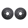 8002-67005 Drilled/Slotted Brake Rotors [Black], 1999-2001 Infiniti/Nissan, Position: Front - image 1