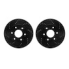 8002-67011 Drilled/Slotted Brake Rotors [Black], 2004-2005 Infiniti/Nissan, Position: Front - image 1