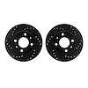 8002-67021 Drilled/Slotted Brake Rotors [Black], 1995-2000 Infiniti/Nissan, Position: Front - image 1