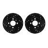 8002-67022 Drilled/Slotted Brake Rotors [Black], 1995-2000 Infiniti/Nissan, Position: Front - image 1