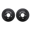 8002-67025 Drilled/Slotted Brake Rotors [Black], 1996-1998 Infiniti/Nissan, Position: Front - image 1