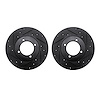8002-67026 Drilled/Slotted Brake Rotors [Black], 1970-1973 Infiniti/Nissan, Position: Front - image 1
