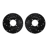 8002-67027 Drilled/Slotted Brake Rotors [Black], 1974-1978 Infiniti/Nissan, Position: Front - image 1