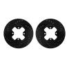 8002-67029 Drilled/Slotted Brake Rotors [Black], 1984-1985 Infiniti/Nissan, Position: Front - image 1