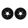 8002-67032 Drilled/Slotted Brake Rotors [Black], 1989-1996 Infiniti/Nissan, Position: Front - image 1