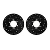 8002-67037 Drilled/Slotted Brake Rotors [Black], 1978-1982 Infiniti/Nissan, Position: Front - image 1