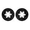 8002-67038 Drilled/Slotted Brake Rotors [Black], 1982-1985 Infiniti/Nissan, Position: Front - image 1