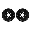 8002-67045 Drilled/Slotted Brake Rotors [Black], 2007-2013 Infiniti/Nissan, Position: Front - image 1