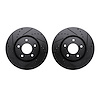 8002-67046 Drilled/Slotted Brake Rotors [Black], Fits Select Infiniti/Nissan, Position: Front - image 1