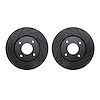 8002-67047 Drilled/Slotted Brake Rotors [Black], 2007-2014 Infiniti/Nissan, Position: Front - image 1