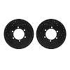 8002-67048 Drilled/Slotted Brake Rotors [Black], 1998-2015 Infiniti/Nissan, Position: Front - image 1