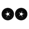 8002-67053 Drilled/Slotted Brake Rotors [Black], 2007-2017 Multiple Makes/Models, Position: Front