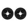 8002-67056 Drilled/Slotted Brake Rotors [Black], 2012-2019 Infiniti/Nissan, Position: Front - image 1
