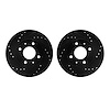 8002-67061 Drilled/Slotted Brake Rotors [Black], 1986-2017 Infiniti/Nissan, Position: Front - image 1