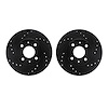 8002-67063 Drilled/Slotted Brake Rotors [Black], 1988-2006 Infiniti/Nissan, Position: Front - image 1