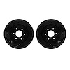 8002-67064 Drilled/Slotted Brake Rotors [Black], 2008-2011 Infiniti/Nissan, Position: Front - image 1