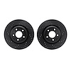 8002-67068 Drilled/Slotted Brake Rotors [Black], 2014-2019 Infiniti/Nissan, Position: Front - image 1