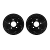 8002-67071 Drilled/Slotted Brake Rotors [Black], 2013-2019 Infiniti/Nissan, Position: Front - image 1